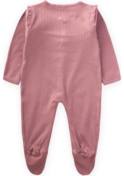 Robası Fırfırlı Ayaklı Fitilli Tulum 0-6 Ay Yavruağzı fiyatları