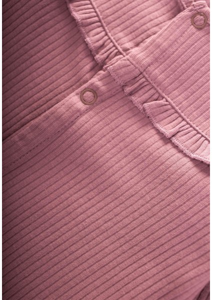 Robası Fırfırlı Ayaklı Fitilli Tulum 0-6 Ay Yavruağzı modelleri