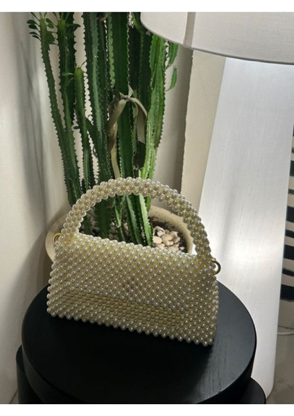 Krem Inci El Çantası modelleri