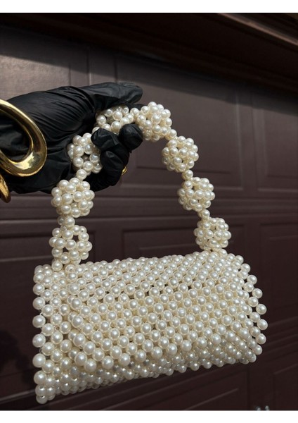 Özel Tasarım Silindir Inci Çanta, Top Desenli Askılı El Çantası modelleri