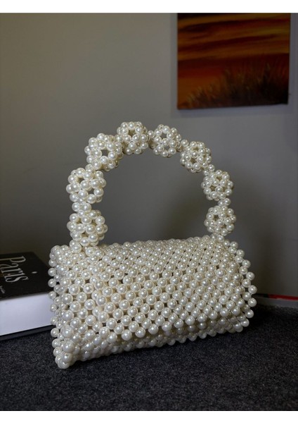 Özel Tasarım Silindir Inci Çanta, Top Desenli Askılı El Çantası fırsatları