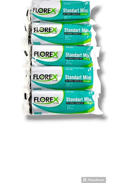 Standart Mini Boy Çöp Poşeti Beyaz Rulo 44X45 40’lıx 5 Paket