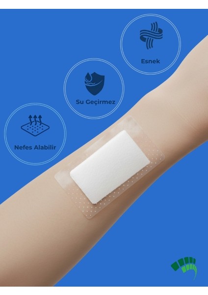 Steril Şeffaf Yara Pedi, 4 Kutu Kombo Paket,poliüretan Yara Örtüsü, Steril Tekli Paketlerde 100 Adet