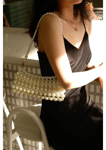 Çıkartılabilir Askılı Clutch Çanta, Inci Çanta