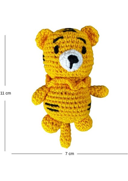El Örgüsü Amigurumi Oyuncak Kaplan - 11 cm / 7 cm fiyatları
