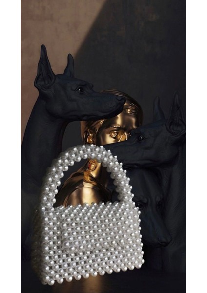 Orta Boy Inci Boncuklu El Çantası