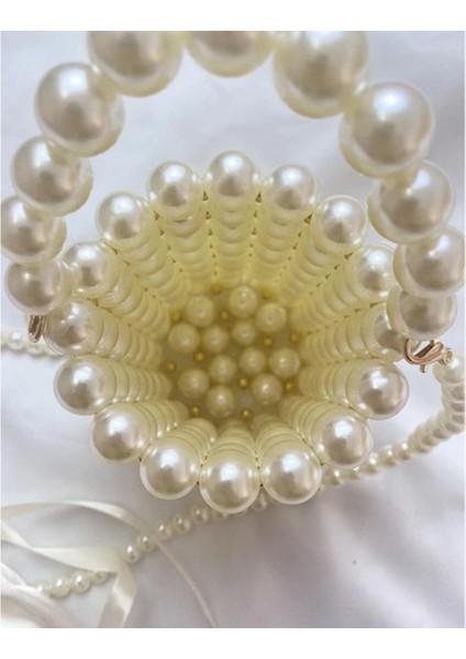 Mini Süs Inci Çanta Gold Boncuklu Silindir Model fırsatları