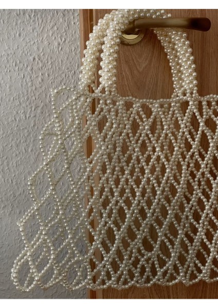 Şık Alışveriş Çantası, Baklava Desenli Inci Çanta