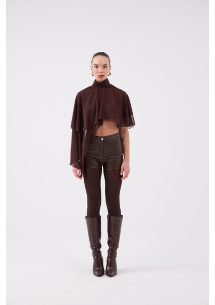 Pelerin Model Bena Bluz Kahve fiyatları