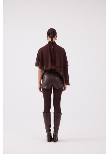 Pelerin Model Bena Bluz Kahve indirimleri