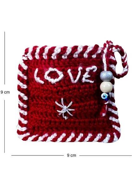 9070 El Yapımı Love Temalı Mini Yılbaşı Kesesi Ağaç Süsü fiyatları