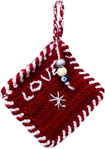 9070 El Yapımı Love Temalı Mini Yılbaşı Kesesi Ağaç Süsü fırsatları