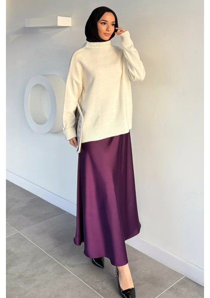 Bel Lastikli Saten Tesettür Etek P-00019680 fiyatları