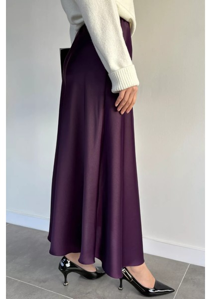 Bel Lastikli Saten Tesettür Etek P-00019680 modelleri