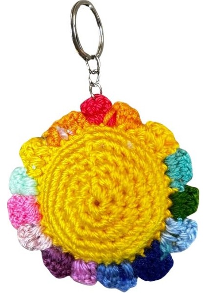 3430 El Yapımı Gülen Yüz Temalı Örgü Anahtarlık modelleri