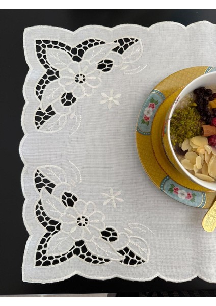 White Flowers Beyaz Iş Amerikan Servis 6 Kişillik fiyatları