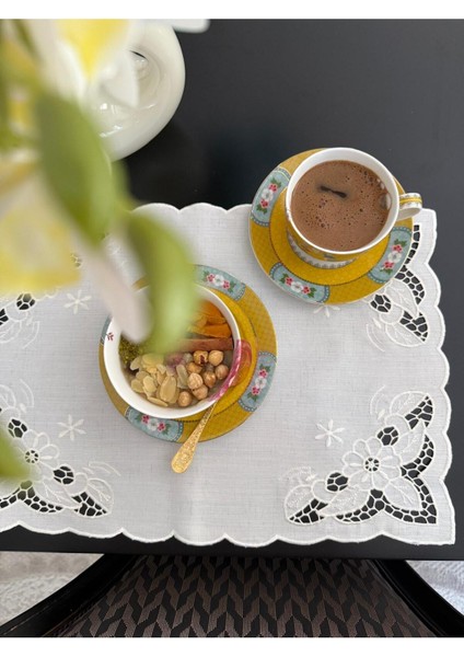 White Flowers Beyaz Iş Amerikan Servis 6 Kişillik modelleri