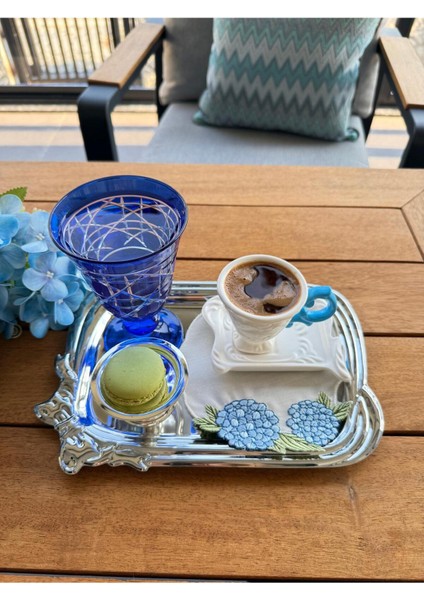 Ortanca Mavi Fincan Altı 2'li