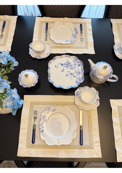 Brillant Serisi - Gold Çerçeveli Amerikan ve Peçetesi 2 Kişilik indirimleri