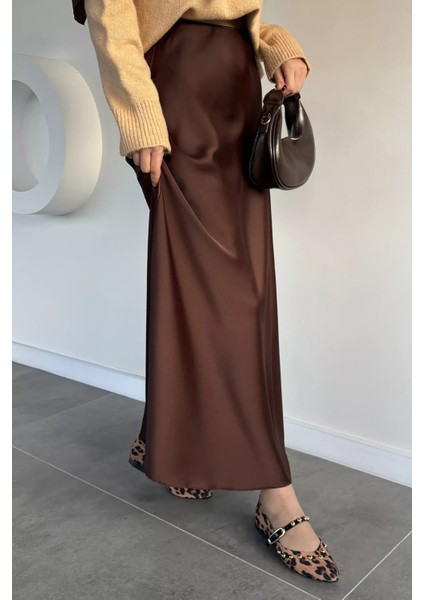 Bel Lastikli Saten Tesettür Etek P-00019680 modelleri