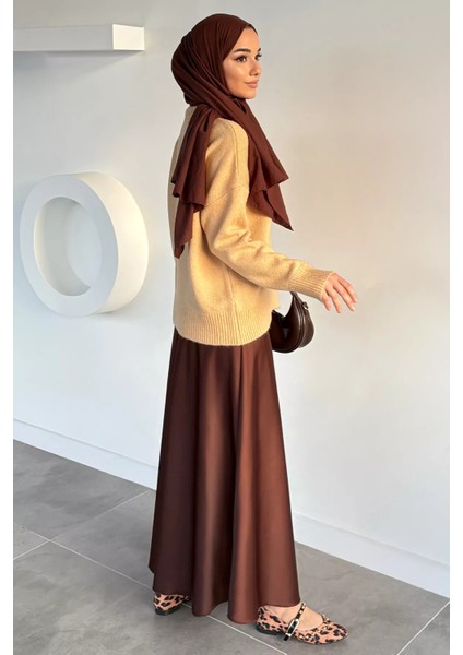 Bel Lastikli Saten Tesettür Etek P-00019680 fırsatları