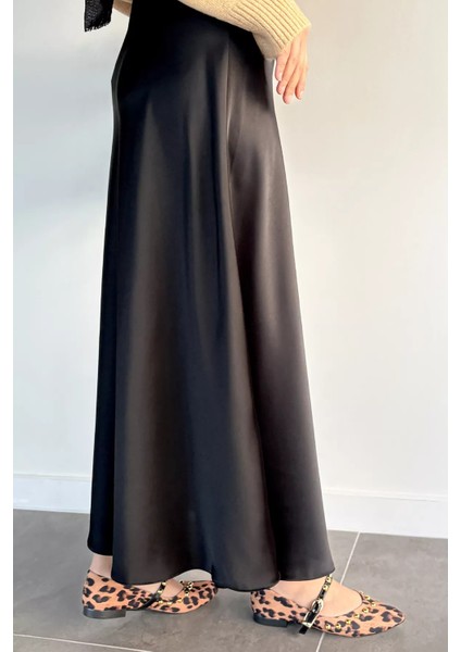 Bel Lastikli Saten Tesettür Etek P-00019680 modelleri