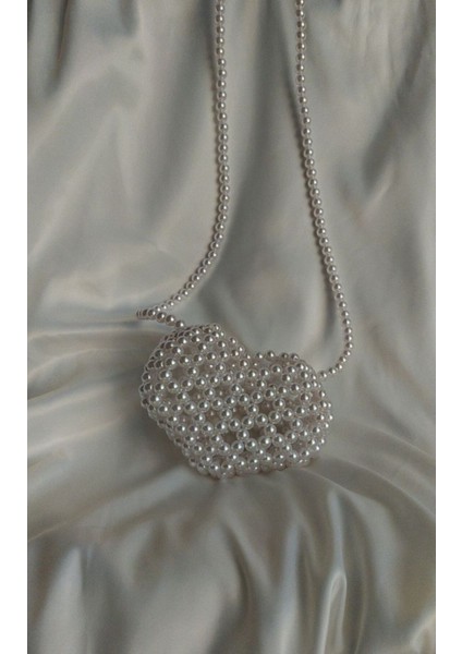 Kalp Model Inci Kol Çantası