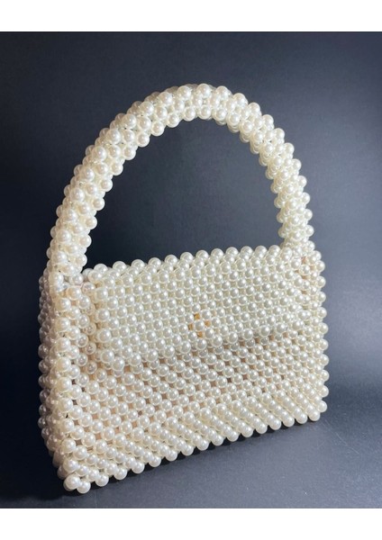 El Yapımı Orta Boy Inci Çanta modelleri