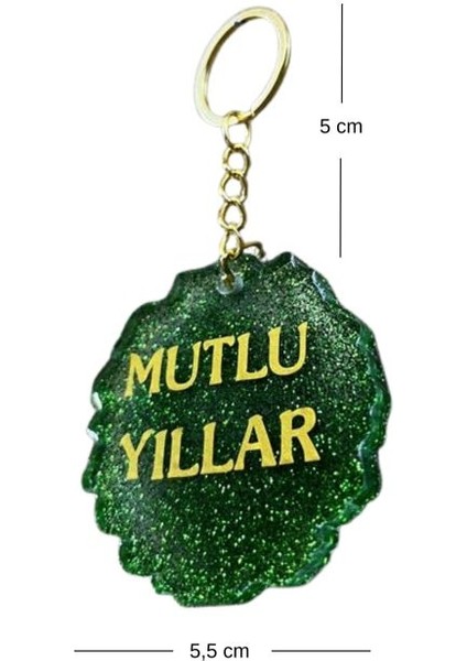 6517 El Yapımı Epoksi Mutlu Yıllar Temalı Anahtarlık / 5.5 cm fiyatları