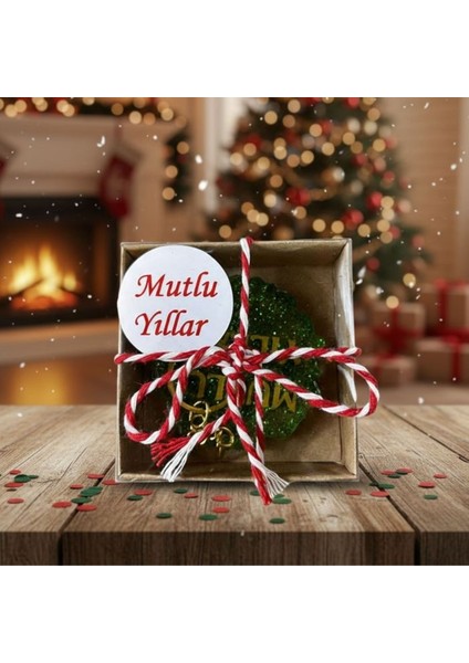 6517 El Yapımı Epoksi Mutlu Yıllar Temalı Anahtarlık / 5.5 cm modelleri