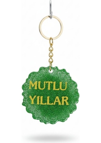 6517 El Yapımı Epoksi Mutlu Yıllar Temalı Anahtarlık / 5.5 cm fırsatları