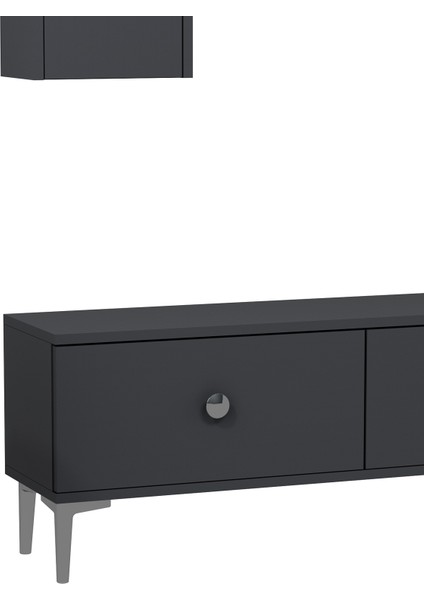 1332TV180-1CT Tv Ünitesi , Tv Sehpası ANTRASİT-GÜMÜŞ fırsatları