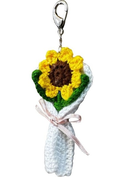 7906 El Yapımı Ayçiçeği Temalı Örgü Mini Anahtarlık indirimleri