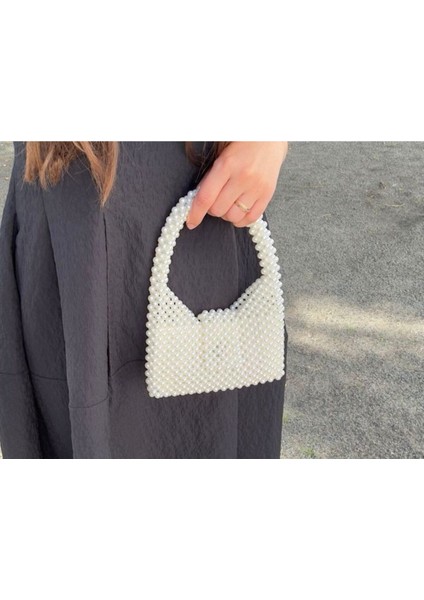 Mıknatıs Kapaklı Inci Boncuk El Çantası modelleri