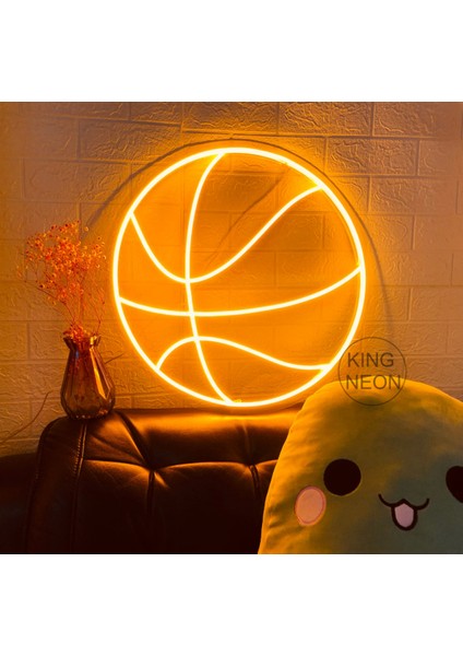 Basketbol Topu Neon LED Işıklı Yazı