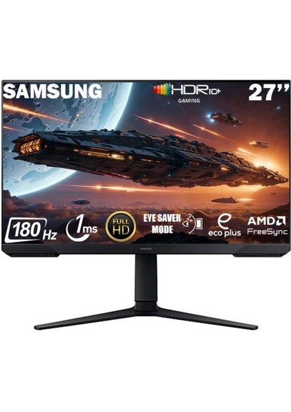 Odyssey G3 LS27DG302EUXUF 27" 1 Ms Full Hd Pivot 180 Hz Oyuncu Monitörü Teşhir