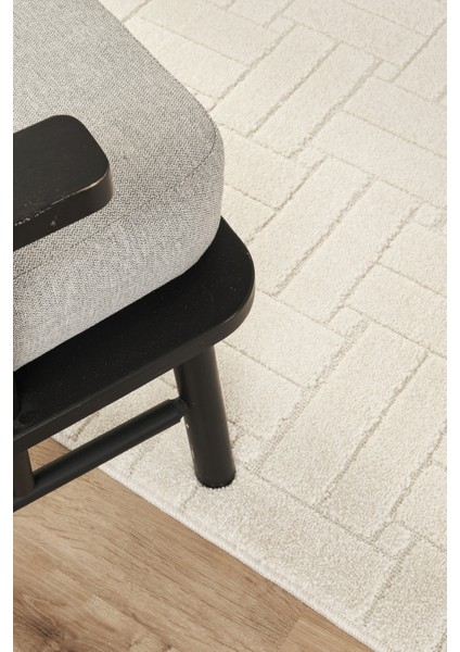 Rivon RN02 Krem Yumuşak Dokulu Kaymaz Taban Salon Mutfak Koridor Oturma Odası Yolluk Halı fiyatları