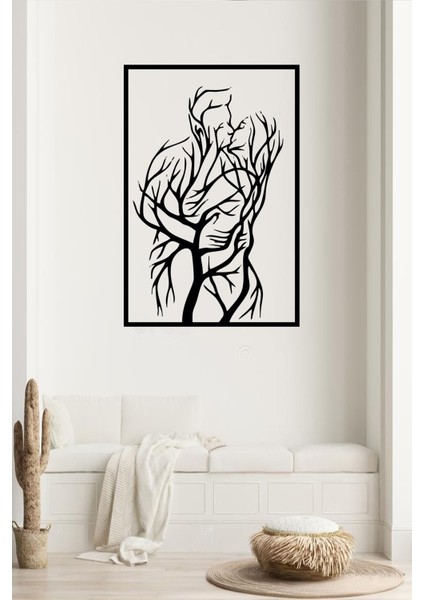 Aşk Çift Kadın Erkek Ağaç Ahşap Duvar Dekor Tablo Hediyelik Eşya Duvar Süsü