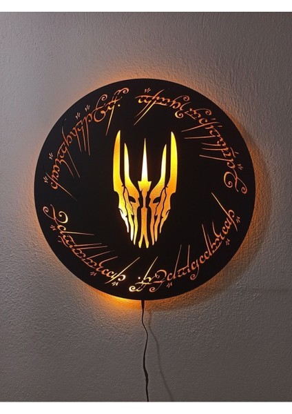 Yüzüklerin Efendisi Sauron Açma Kapama Düğmeli LED Işıklı Duvar Tablosu fiyatları