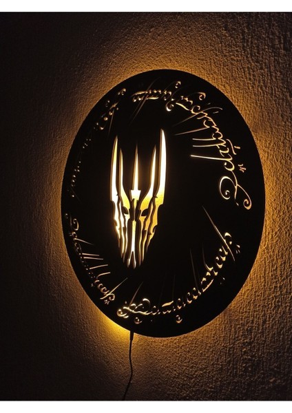 Yüzüklerin Efendisi Sauron Açma Kapama Düğmeli LED Işıklı Duvar Tablosu modelleri