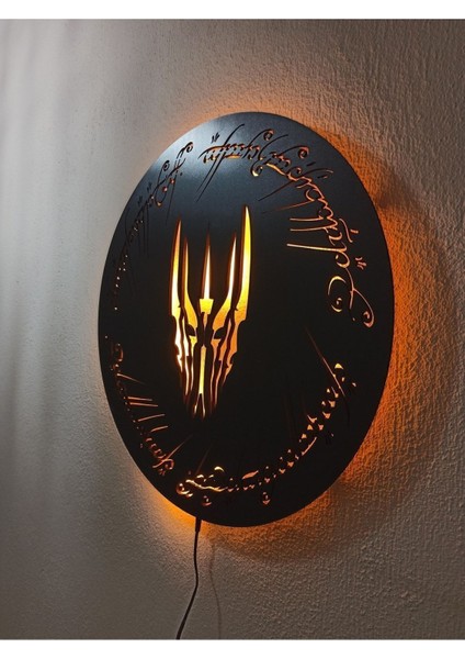 Yüzüklerin Efendisi Sauron Açma Kapama Düğmeli LED Işıklı Duvar Tablosu fırsatları