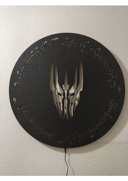 Yüzüklerin Efendisi Sauron Açma Kapama Düğmeli LED Işıklı Duvar Tablosu indirimleri