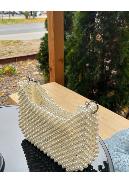 Köşeli Günlük Çanta, Inci El Çantası