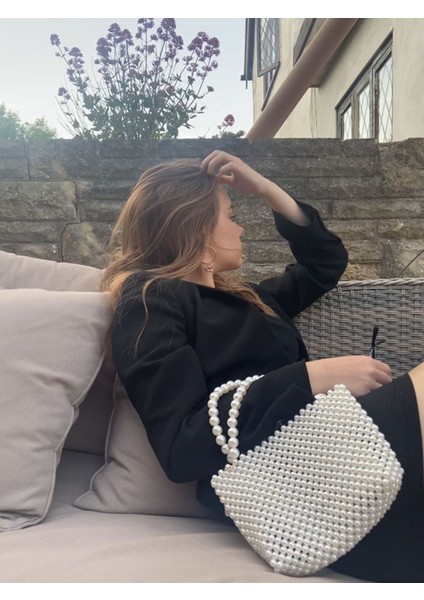 Büyük Boy Içi Geniş Inci Çanta