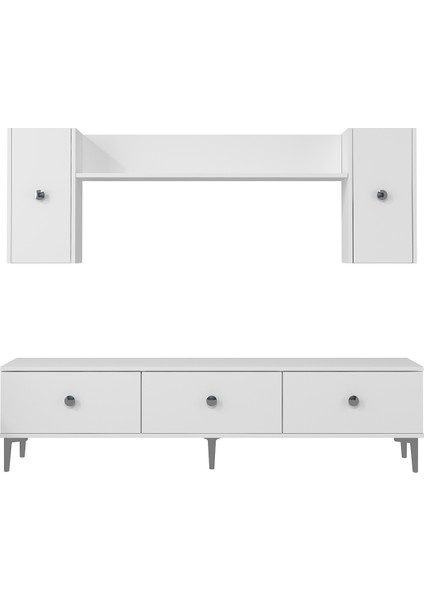 1332TV180-1CT Tv Ünitesi , Tv Sehpası BEYAZ-GÜMÜŞ fiyatları