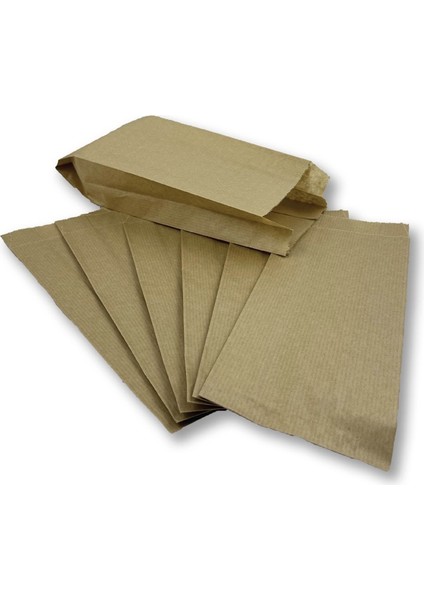 Büyük Boy Kraft-Şamua Çizgili Kese Kağıdı, Hediye Paketi 15X28,5CM Düz Renk