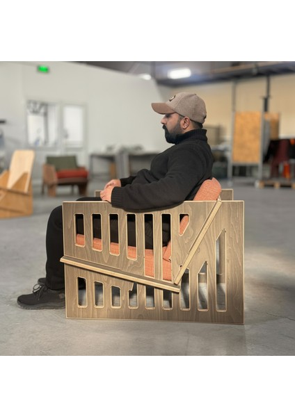 Ahşap Berjer Geçme Sistem Modern Koltuk Kontrplak Su, Nem ve Güneşe Dayanıklı Dış Mekân Ahşap Koltuk fiyatları