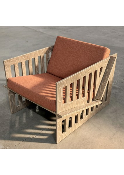 Ahşap Berjer Geçme Sistem Modern Koltuk Kontrplak Su, Nem ve Güneşe Dayanıklı Dış Mekân Ahşap Koltuk indirimleri