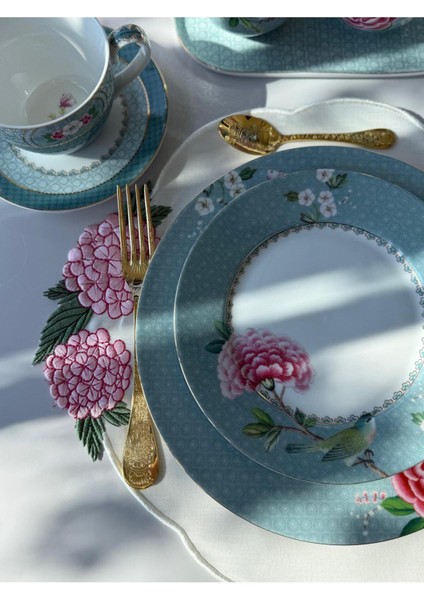 Pembe Ortanca Amerikan Servis 6 Kişilik - Ithal Keten fiyatları