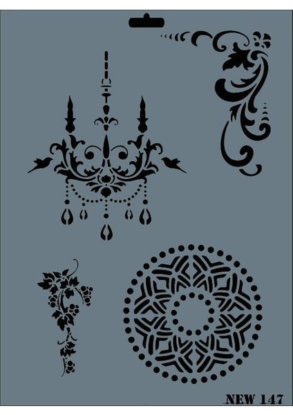 Rich New Seri N-147 Stencil 35X25 cm